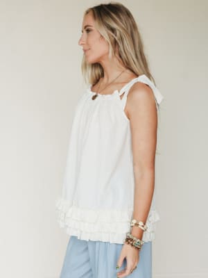 Sunrise Ruffle Tunic - Natural L / Natural