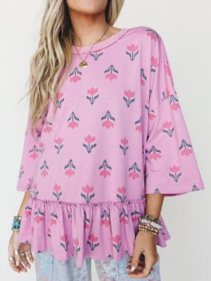 Little Moments Tee
- Dusty Rose L / Dusty Rose