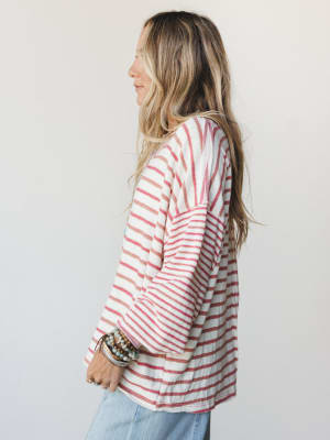 Here for the Moon Long Sleeve Tee
- Pink S / Pink