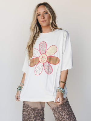 Daisy Drift Top - Off White L / Off White