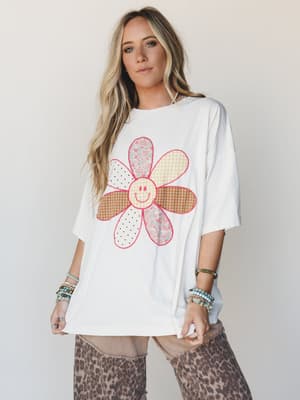 Daisy Drift Top - Off White L / Off White