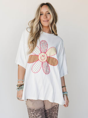 Daisy Drift Top - Off White L / Off White