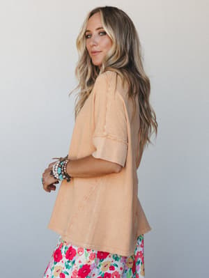 Soft Fern Top - Chai Latte