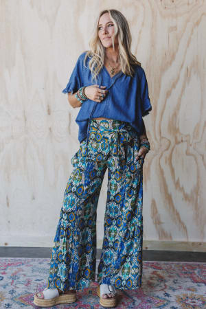 The Nest Secret Admirer Printed Pants: undefined
