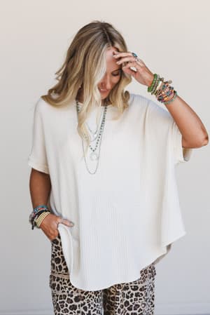 Next Stop Thermal Knit Top: undefined