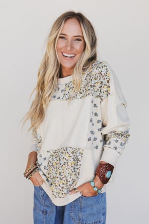 Nomad Bloom Mix Print Top: undefined