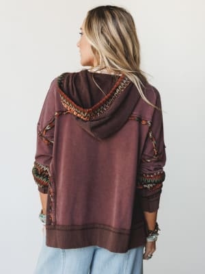 Patchwork Poppy Sweater - Brown S / Brown