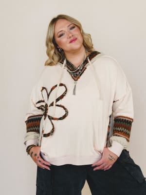 Patchwork Poppy Sweater - Natural L / Natural