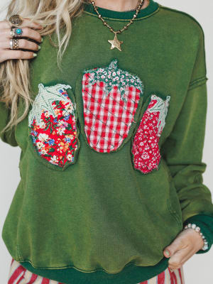 Strawberry Fields Pullover - Juniper Green L / Juniper Green