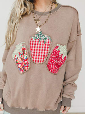 Strawberry Fields Pullover  - Mocha L / Mocha