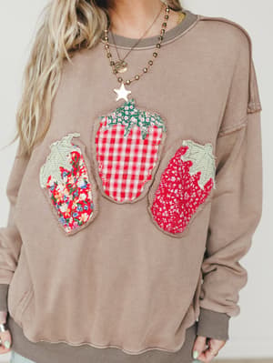 Strawberry Fields Pullover - Mocha L / Mocha