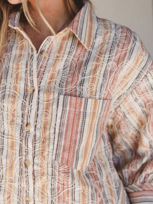 Thoughts of Love Blouse - Cinnamon L / Cinnamon