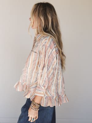 Thoughts of Love Blouse - Cinnamon L / Cinnamon