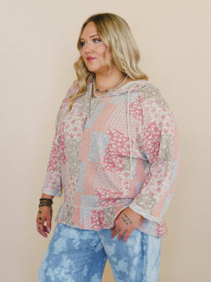 Cassia Floral Bloom Top - Khaki S / Khaki
