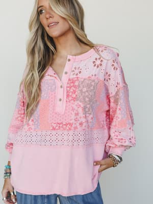 Life in Florals Tee - Cotton Candy S / Cotton Candy