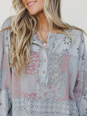 Life in Florals Tee - Light Ash S / Light Ash