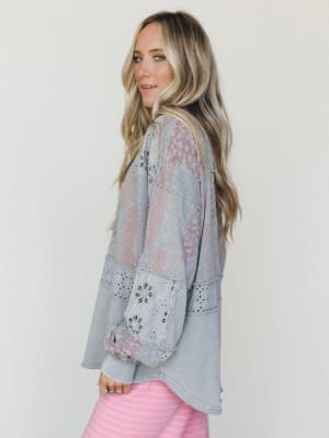 Life in Florals Tee - Light Ash S / Light Ash