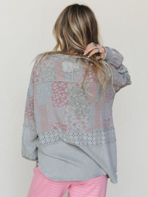 Life in Florals Tee - Light Ash S / Light Ash