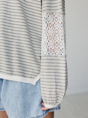 Shelby Long Sleeve Top - Grey L / Grey
