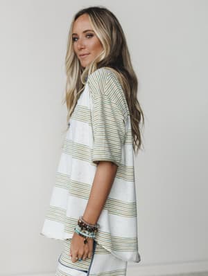 Clementine Collared Tee - Olive S / Olive