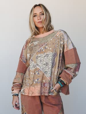 Sun Bloom Top: sun-bloom-top-mocha/Mocha
