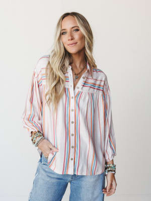 Just like Sunshine Striped Blouse
 - Natural S / Natural