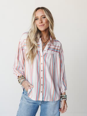 Just like Sunshine Striped Blouse
- Natural S / Natural