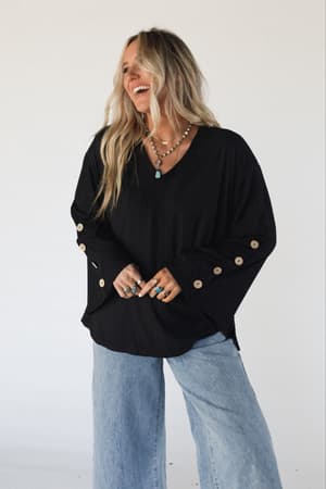 The Nest French Cafe Ribbed Knit Sweater Top: undefined