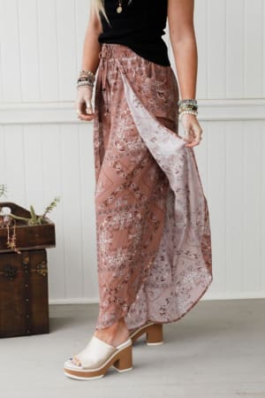 the-nest-stasia-printed-drawstring-tulip-pants-rose-tribal/Rose Tribal