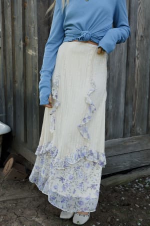 Violet Daze Lace Maxi Skirt: undefined