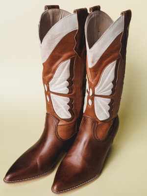Fairy Butterfly Boot - Camel 6 / Camel