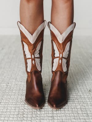 Fairy Butterfly Boot - Camel 6 / Camel