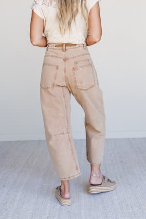 elevated-eyelet-barrel-jeans-rust/Rust