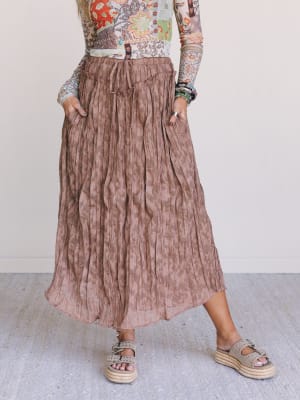 Coyote Bloom Floral Maxi Skirt: undefined