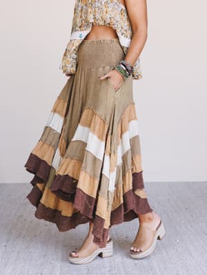 bohemia-bloom-skirt-brown/Brown