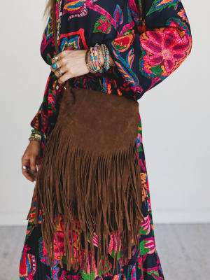 Out West Fringe Crossbody Bag: undefined