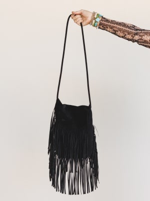 Out West Fringe Crossbody Bag: undefined