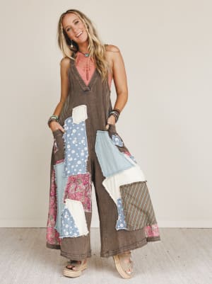 Garden Drift Wide Leg Jumpsuit: undefined