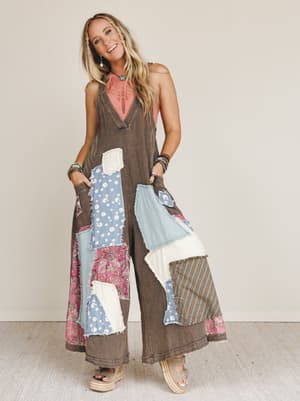 Garden Drift Wide Leg Jumpsuit: undefined