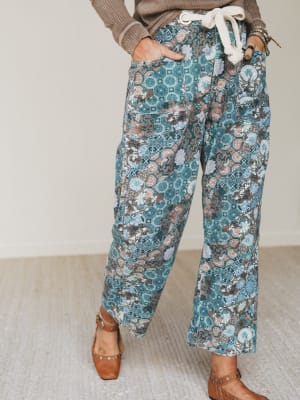 Just Coasting Printed Pants: undefined