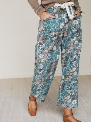 Just Coasting Printed Pants: undefined