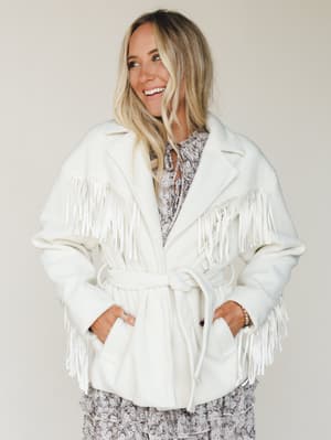 Western Grounds Fringe Jacket: undefined