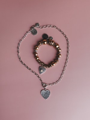 Heart of Gold 2 Piece Jewelry Bundle: undefined
