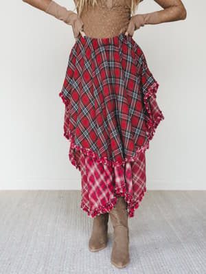 sand-dancer-plaid-skirt-red/Red