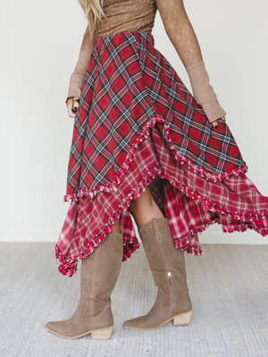 sand-dancer-plaid-skirt-red/Red