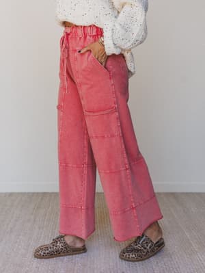 lucky-one-wide-leg-full-pant-red/Red