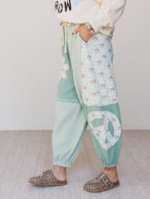 Cool Girl Patch Work Pants: undefined