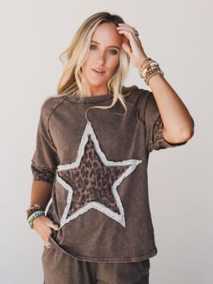 Cosmic Drift Patchwork Top: undefined