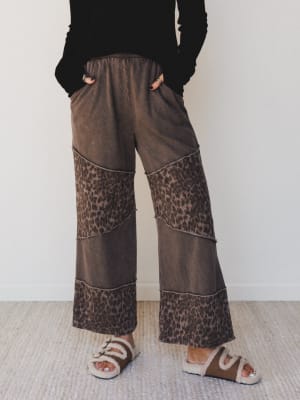 Milana Leopard Print Wide Leg Pants: undefined