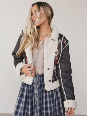 Paisley Lane Embroidered Jacket: undefined